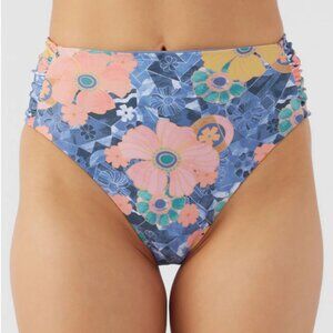 O'Neill Jadia Floral Blue Multicolor Long Beach Bikini Bottoms Size XL